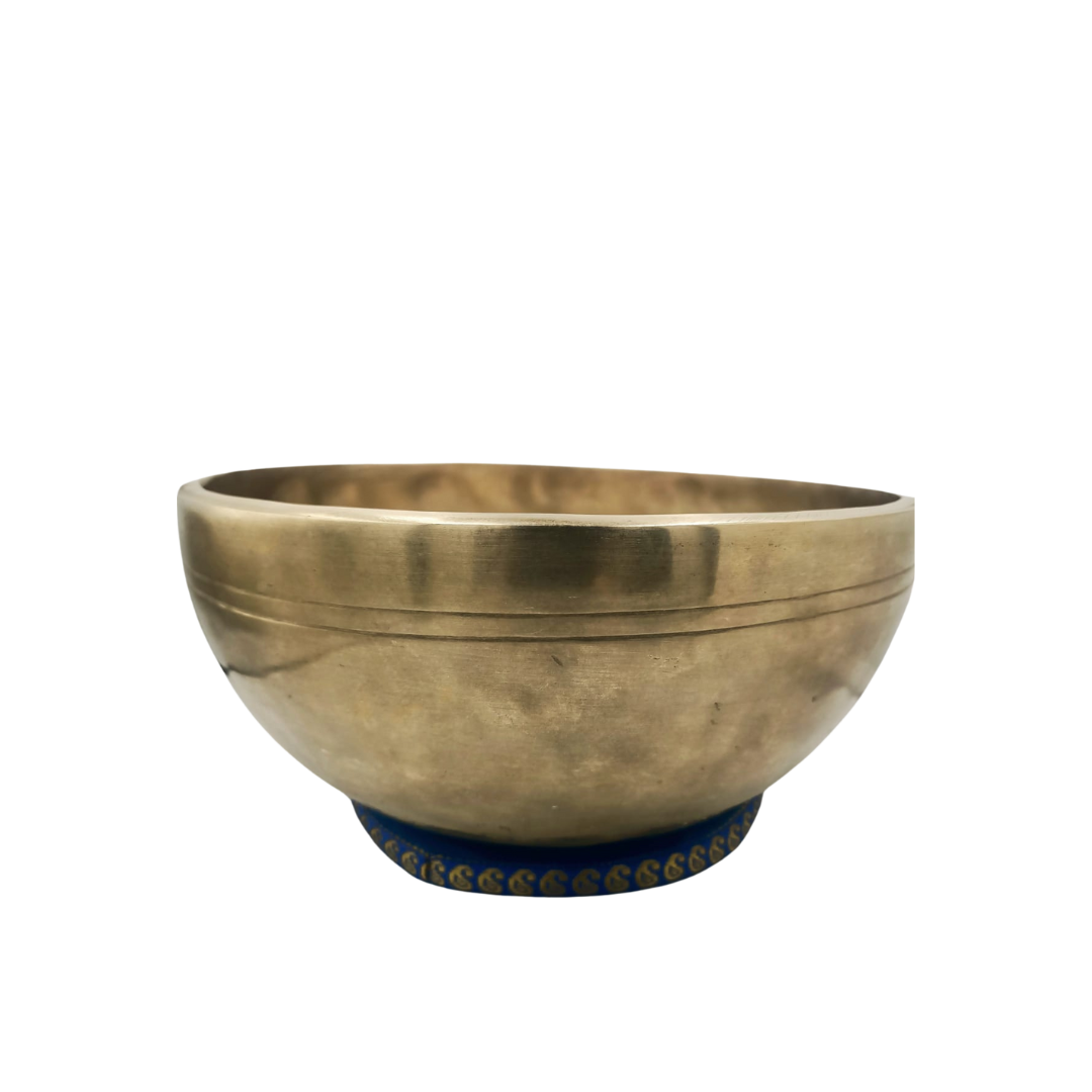 Bol chantant tibétain 7 métaux - Note La - Diam 23,2cm - Chakra troisième oeil
