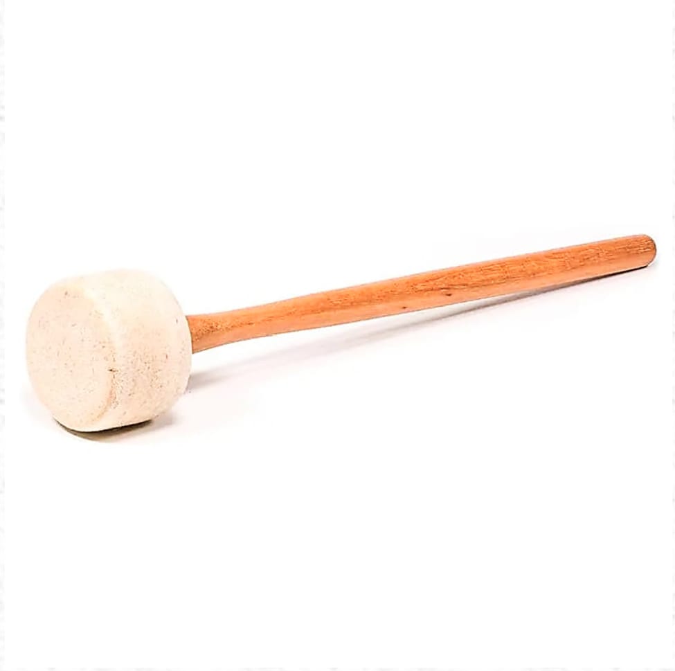 Mailloche en feutre beige longueur 32 cm - Diamètre 4.5cm